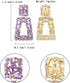 Flyonce Rectangle Clip-on Drop Earrings for Women, Sparkly Rhinestone Crystal Geometric Statement Non Pierced Earrings...