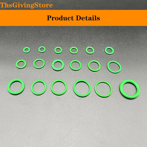 270pcs O Ring Gasket Kit Rubber Washer, 18 Sizes 7/32x1/16in - 11/16x1/8in Faucet O Ring A/C O-Ring Rubber Assortment Set, Seals Tool for Car Repa...