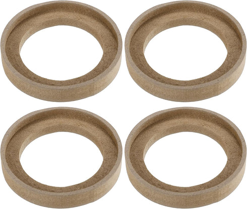 uxcell 4 Pcs Universal 3.5 Inch Speaker Subwoofer Mounting Spacer Rings Solid Wood Beige...