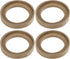 uxcell 4 Pcs Universal 3.5 Inch Speaker Subwoofer Mounting Spacer Rings Solid Wood Beige...