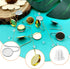 120Pcs 12mm Blank Bezel Earrings Setting,Earrings Wire Hooks Stud Earring Kit includes 20Pcs Cabochon Setting Bezel Blank 100Pcs Rubber Earring Ba...