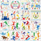HOWAF 16pcs International Sports Go for The Gold Stencils, International Flags of The World Painting Stencils Decoration,2024 Paris Summer Games P...