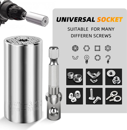 Super Universal Socket Tools Gifts for Men Dad Husband, Universal Socket Power Drill Adapter Cool Gadgets for Men Birthday gifts for Women Men (2)...