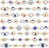 Hicarer 50 Pieces Evil Eye Beads Charms for Jewelry Making Mixed Alloy Evil Eye Assorted Connector Rhinestone Diamond Link Charms for DIY Jewelry ...