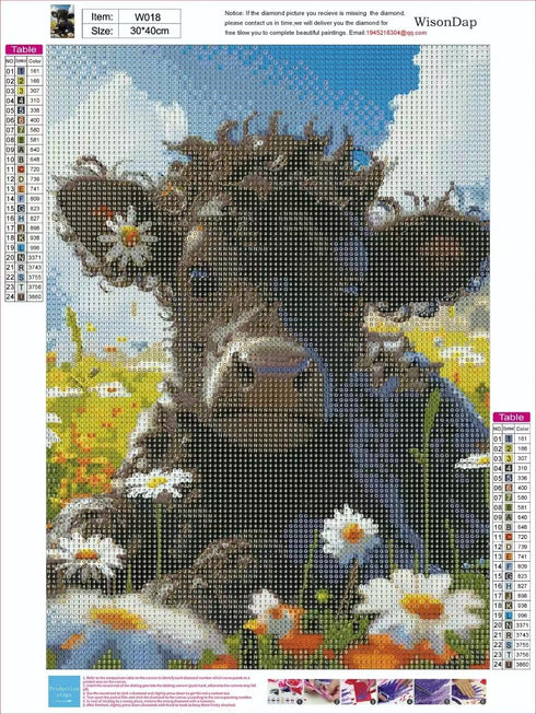WisonDap Highland Cow Diamond Painting Kits for Adults, 5D Black Cow Diamond Art Kits for Beginners, DIY Full Drill Paint with Diamond, Home Wall ...