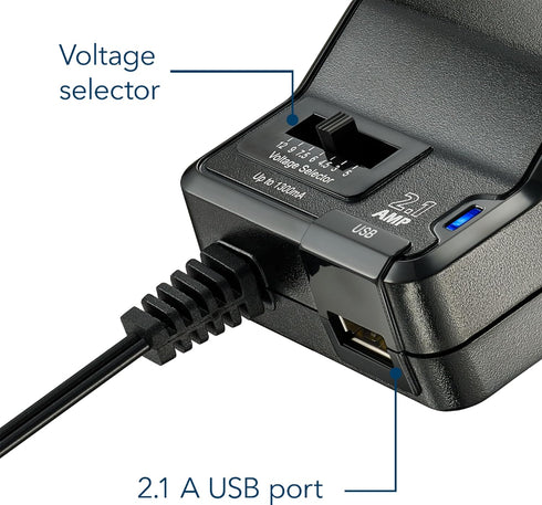 Insignia Universal AC Adapter with USB port (NS-AC1200-C)...