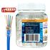 ITBEBE 50 Pieces RJ45 Cat6 Pass Through Connectors - Gold Plated Transparent Passthrough Ethernet Insert Crimp Connector UTP Network Plug for 24 A...