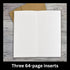 RICCO BELLO Graph Grid Travelers Journal Refill, 8.25 x 4.25 inches (Set of 3)...