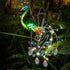 Glintoper Solar Garden Lights, 39 Inch Height Outdoor Metal Peacock Decorative Garden Stakes, Mothers Day Ideal Gifts, Waterproof Path Lights Lawn...