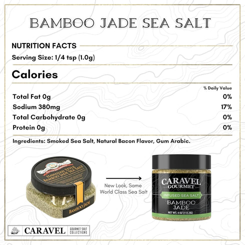 Hawaiian Bamboo Jade Sea Salt - Natural Hawaii Salt Infused With Bamboo Leaf Extract - Beautiful Jade Green Solar-Evavporated Pacific Sea Salt - 4...