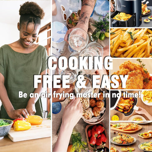 TZARROT Air Fryer Magnetic Cheat Sheet Set, Over 200 Foods Air Fryer Cooking Guide Flip Chart Magnetic, Air Fryer Accessories Cooking Time Charts ...