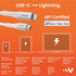 Ventev Alloy 10 Ft iPhone Cable | Fast Charging USB-C to Lightning Cable | Extra Long MFi Certified Apple Charging Cord | Lasts Up to 100x Longer ...