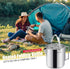 Camping Tea Kettle, Portable 1.2L Coffee Pot, Outdoors Camping Pot, with Handles and with Lids for Camping Hiking Picnic Camping, Backpacking, Sil...