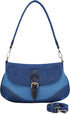 Denim Handbag for Women -Girl's Shoulder Bag Elegant Blue Jean CanvasTote Cute Small Chic Clutch with Secure Buckle Closure-2 Straps (Fixed and Ad...