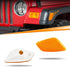HERCOO LED Park Signal Side Marker Lights Lamps Cover Lens Amber Bulbs Driver and Passenger Front Marker Light Housing Assembly Compatible with Je...