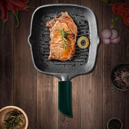 Handmade Leather Cast Iron Skillet Pan Handle Cover - Heat Resistant, Non-Slip, and Fits Most Cookware, for Your Cooking Needs - Made with Genuine...
