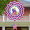 12 Inch 3D Patriotic Wind Spinner for Yard and Garden Outdoor Décor,3D Kinetic Metal Wind Sculptures,12 Inch Red White & Blue Statue of Liberty De...