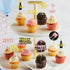 24 Pcs Glitter Rose Gold and Gold Happy New Year Cupcake Toppers 2025 Rose Gold,Gold and Black Cupcake topper Cheers to 2025 Cake Picks for New Ye...