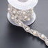 Jerler 1 Yard Pearl Rhinestone Trim, Inlaid Pearl Beaded Chain, Crystal Applique Ideal for DIY and Wedding Party Decoration Bridal Embellishments,...