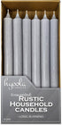 Hyoola 10 Inch Dinner Candles - 12 Pack - Light Gray Tall Unscented Rustic Long Burning Candle Sticks...