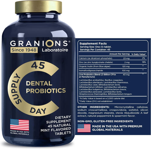 Dental Probiotics for Teeth and Gums - Fresh Breath Lactobacillus Salivarius Probiotic for Women and Men - Oral Probiotics for Mouth Bad Breath De...