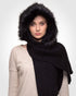 Futrzane Classic Hooded Scarf - Faux Fur Hooded Scarves for Women - Cowl & Hat...