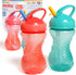 Nuby 2-Pack Flip-It Easy Grip Cups with Easy-Flo Straw, 10 Ounce, Colors May Vary...