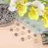 KIKOOD 60 Sets 9.5mm Snaps Buttons Fastener Metal Silver Open-Ring Cap Gripper Grip Stain Steel Prong No-Sew Button Studs for DIY Baby Jeans Cloth...