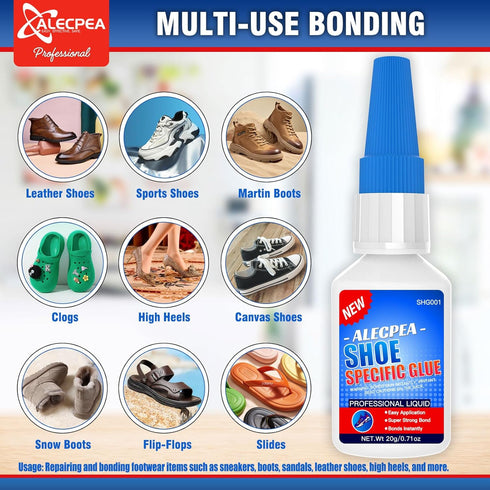 20g Shoe Glue - Ultimate Strength Adhesive for for Soles Boots Sneakers Heels Hiking Shoes Leather Handbags - Quick Set in 15 Seconds...