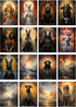 Decoupage Paper Pack (35 Sheets 6"x8") Funny Royal and Holy Dogs Being Majestic and Brave FLONZ Vintage Illustration Pictures Cards for Decoupage,...