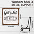 Funny Wooden Sign With Iron Stand, Get Naked Unless You're Just Visiting That Would Be Weird Wooden Plaque Gifts For Friends, Coworkers, Bathroom ...