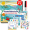 Kids Travel Educational Activity Book with Washable Markers - Car and Airplane Activities, Learning Toys for Toddlers- Search and Find, Reusable S...