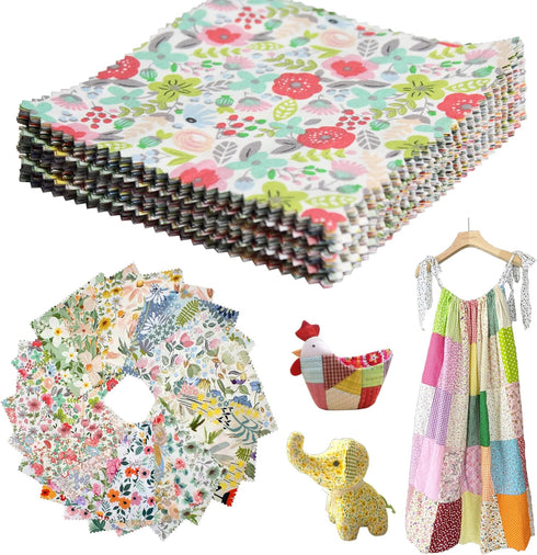 42-10" Precut Fabric Quilt Squares Layer Cake Fabric Bundles for Quilting Printed Floral for Sewing Fabric Squares …...