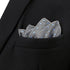 S&W SHLAX&WING Grey Blue Dots Silk Business Matching Pocket Square 12.6 inches Large...