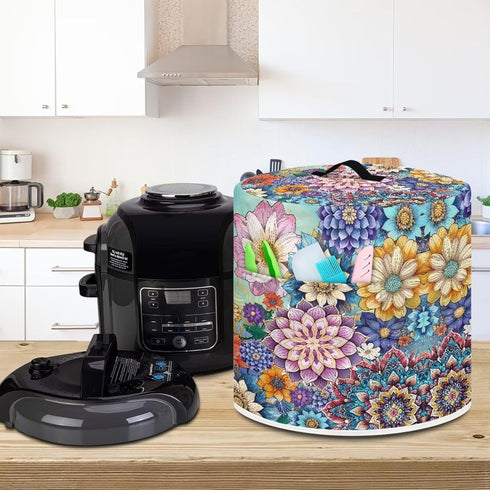 Insulated Pressure Cooker Appliance Cover, Also Fit for Rice Cooker, Air Fryer and Crock Pot, 8 Qt Dust Cover with Pocket for Spoon/Cooking Utensi...