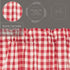 Farmhouse Red Country Buffalo Check Cotton Annie Kitchen Curtains Rod Pocket Hanging Loops 16x72 Valance...