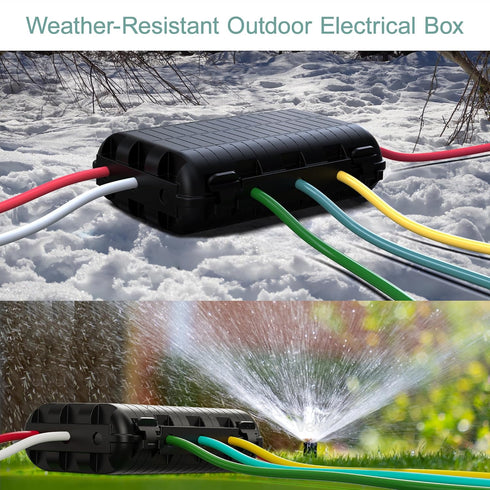 Outdoor Extension Cord Box, Large Waterproof Electrical Cord Box Plug Protector Cable Connection Safety Cover IP54 Water-Resistant for Power Strip...