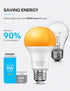 KINDEEP Amber Light Bulbs, 9W Amber Yellow LED Light Bulb, 2000K Soft Warm Sleep Light Bulbs, Bug Light Bulbs, 60W Equivalent, E26, for Bedroom, N...