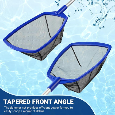 Pool Hot Tub Skimmer Spa Net - Pool Skimmer Net with Aluminum Pole, 26.4'', Ultra Fine Mesh Net Skimmer Rake, Swimming Pool Hand Leaf Skimmer Net,...