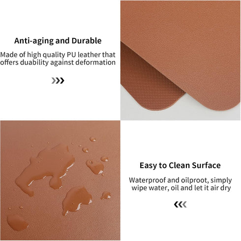 YXLILI Mouse Pad, Non-Slip PU Leather Mouse Mat, Waterproof Ultra Smooth Mousepads with Stitched Edge Computer Mouse Pads for Gaming Office Work H...