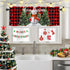 Christmas Valance for Windows Snowman with Xmas Tree Window Toppers Valances Rod Pocket 1 Panel Red Buffalo Plaid Check Window Treatments for Kitc...