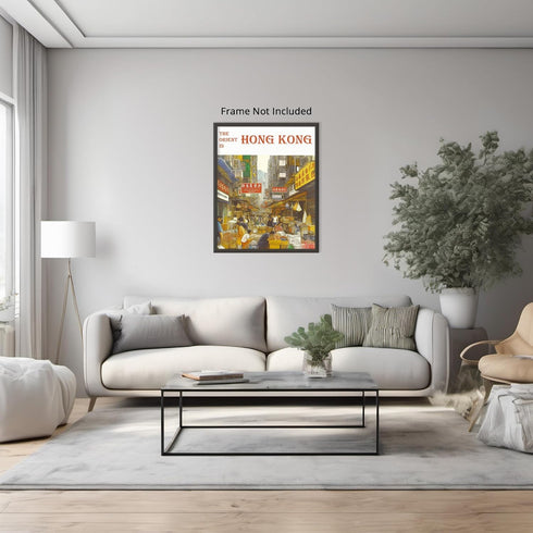 Posterizer 1 pcs-The orient is Hong Kong-retro travel poster 2-Adventure Wall Art-Vintage Art- Gift for Men Women Entrepreneur Teens- unframed wal...