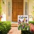 Welcome Spring Floral Flowers Garden Flag Double Sided, Tulip Decorative Yard Outdoor Home Small Decor, Summer Farmhouse Burlap Outside House Deco...