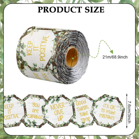 Panelee Eucalyptus Border 68.9 Feet Bulletin Board Border Butterflies Flowers Bee Space Inspirational Cute Border for Classroom Bulletin Boards Ch...