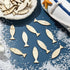 Ipotkitt 100 Pcs Random Undyed Wooden Fish Charms Old Lace Sea Animal Cutouts Unfinished Wood Summer Pieces for DIY Craft Supplies Keychain Home P...