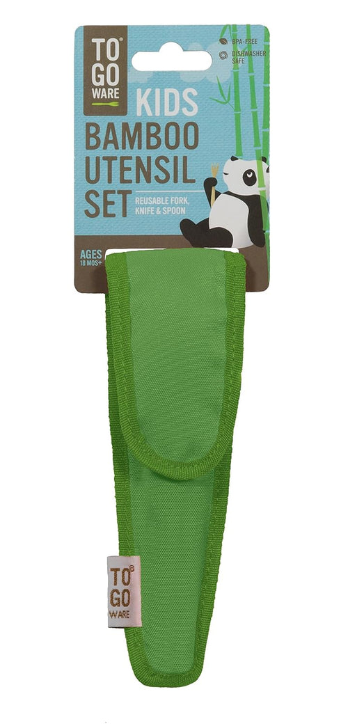 Kid's Bamboo Utensil Set Kiwi Green, 1 EA...