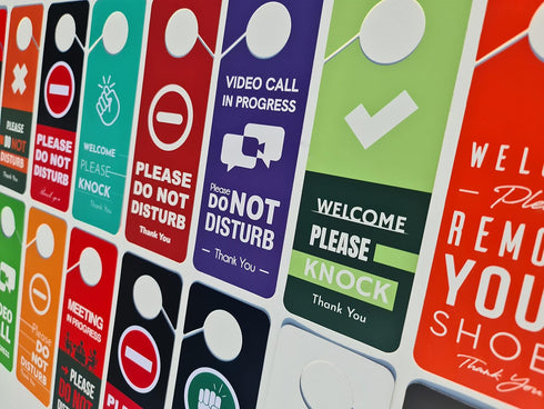 CLEVER SIGNS Recording in Progress - Please Do Not Disturb Sign, Door Knob Hanger 2 Pack, Double Sided, Ideal for Using in Any Room....