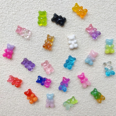 Charms for Shoes Clogs Bubble Slides Sandals, 22 Pcs Cute Gummy Resin Bear Charms, Girls Teens Women Adults Bling Shoe Charms Accessories DIY Gift...