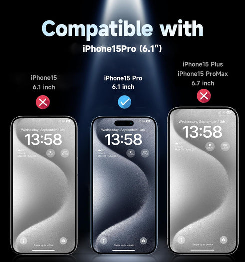MAGIC JOHN 2 Pack for iPhone 15 Pro (6.1 inch) Tempered Glass Screen Protector, Auto Dust-Elimination Installation, Bubble Free, Dynamic Island Co...