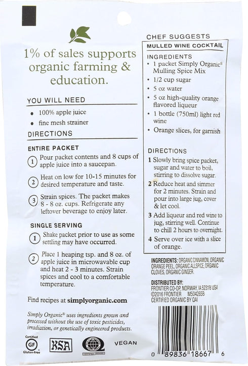 SIMPLY ORGANIC Organic Mulling Spices, 1.2 OZ...